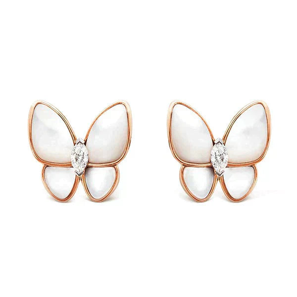 [GALE]BUTTERFLY MOP DIAMOND EARRINGS