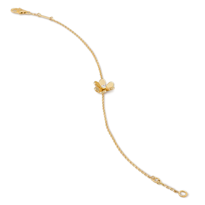 [GALE]FRIVOLE GOLD FLOWER PINK MALACHITE BRACELET