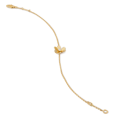 [GALE]FRIVOLE GOLD FLOWER PINK MALACHITE BRACELET