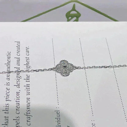 [GALE]CLOVER  SINGLE FLOWER BRACELET SILVER