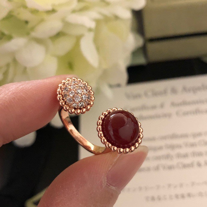 [GALE]PERLEE COULEURS DIAMOND ROSE GOLD BETWEEN THE FINGER RING