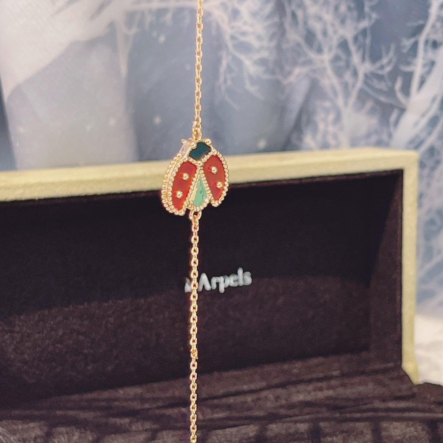 [GALE]LUCKY SPRING 1 MOTIF PINK GOLD BRACELET